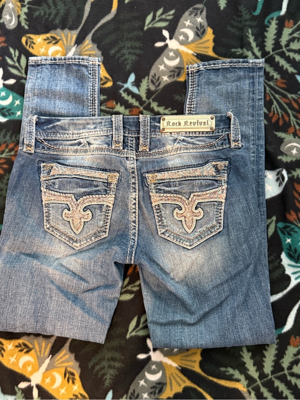 Rock Revival Julieta Skinny Jeans Medium Wash Stretch Size 28